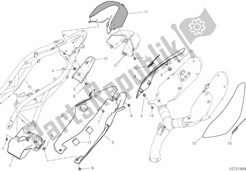 All parts for the 36c - Fairing of the Ducati Hypermotard 950 2019